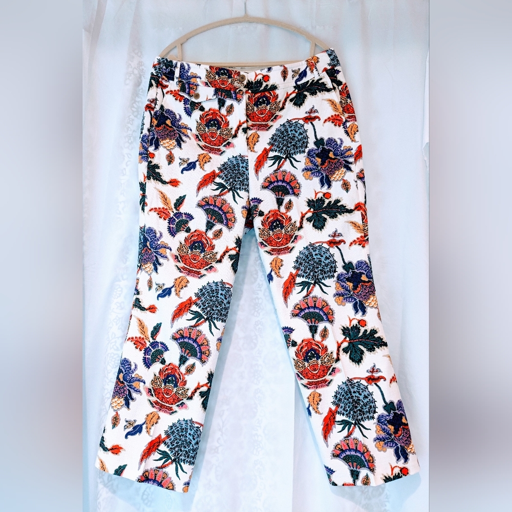 Womens Jcrew Kickout Crop Pant in Paisley Floral size 14